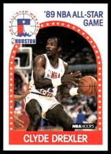 Clyde Drexler 1989-90 Hoops #69 Trail Blazers NBA READ FREE SHIP AutographDen
