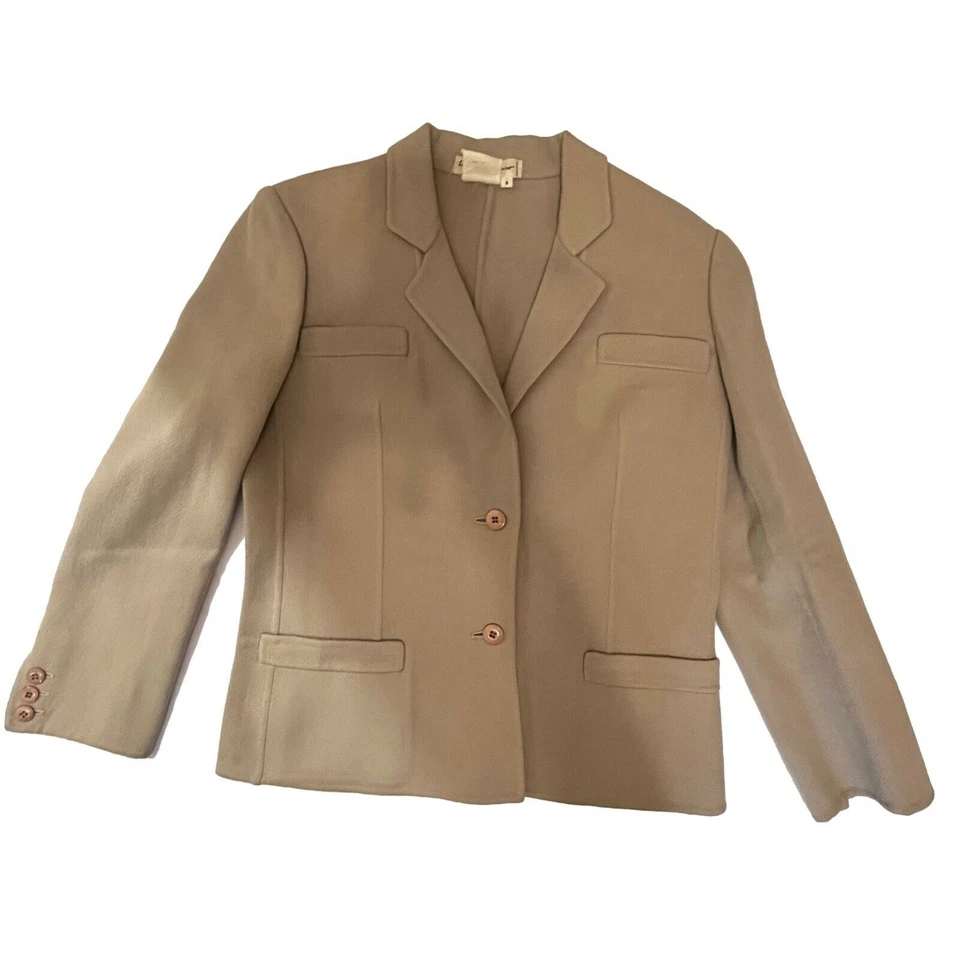 Falda y chaqueta traje vintage Salvatore Ferragamo de lana 2 piezas hecho en Italia talla 8 Foto 4 de 4