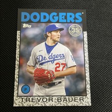 2021 Topps Update 1986 35th Ann. Trevor Bauer #86B-33 Topps Boarder Parallel /70