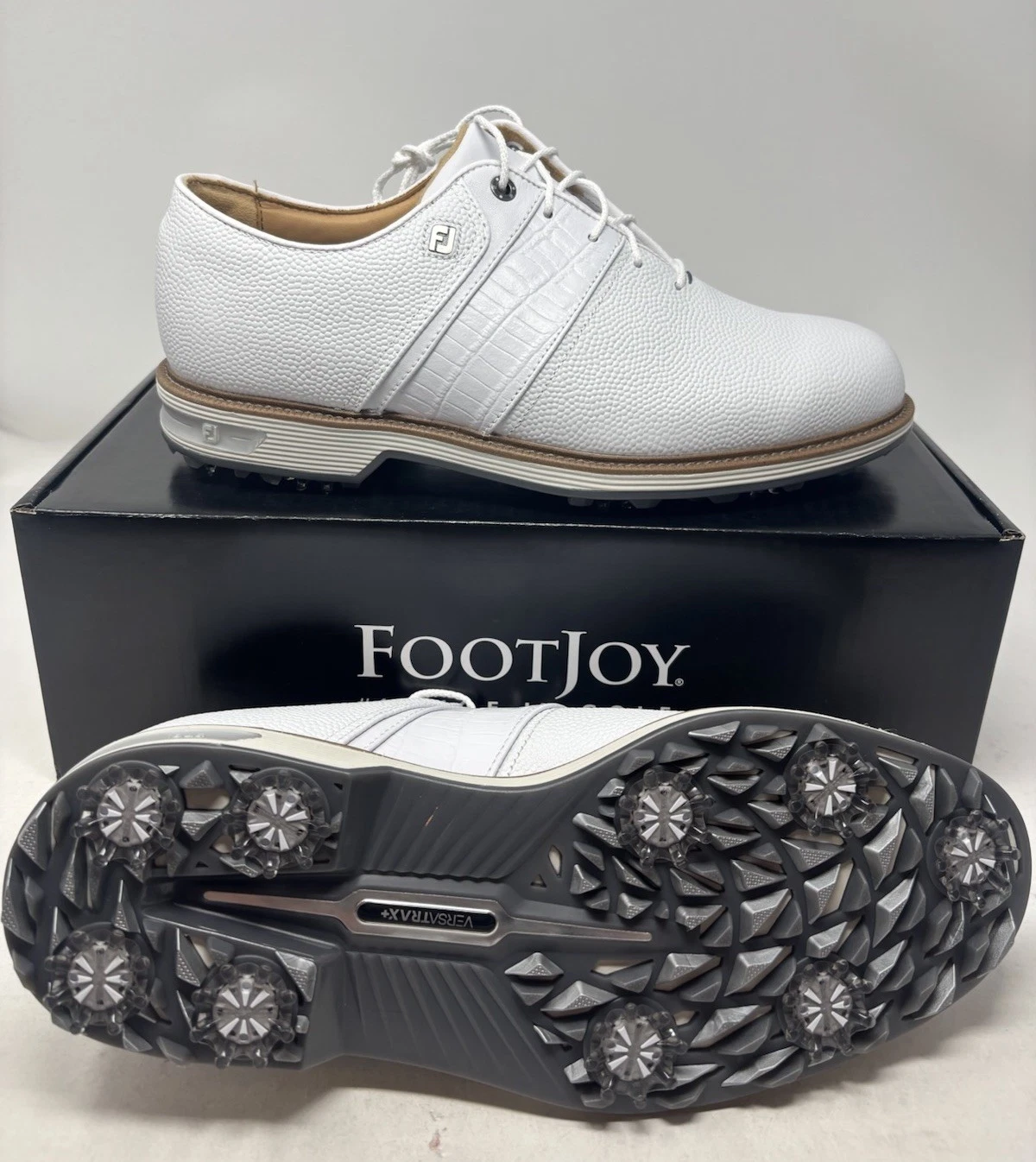 FootJoy Dryjoys Premiere Series Packard Golf Shoes White 53908 Men's Size
