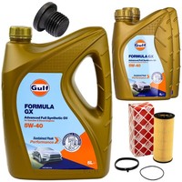 MotoröL Filter Set Gulf Formula GX 5W-40 7 Liter + Schraube FüR Audi A5 A6 A7 VW