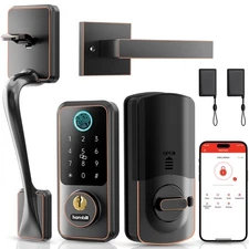 Hornbill Smart Lock Set with Keypad, Keyless Entry Deadbolt with Handle, Digi...