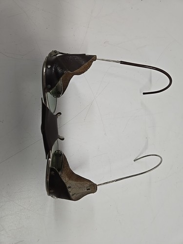 Vtg American Steampunk Motorcycle Aviator Safety Glasses - Picture 3 of 9