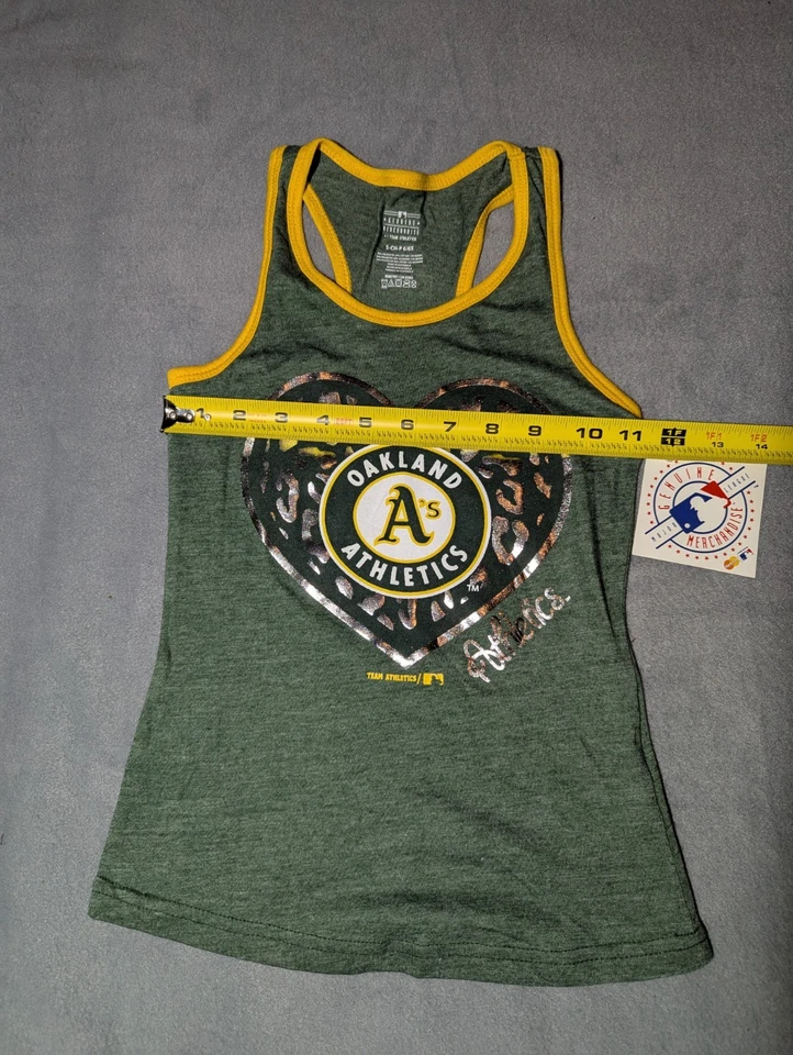Camisa Oakland A's Athletics MLB Niñas Talla Pequeña/6 Sin Mangas/Espalda Corredora Foto 3 de 4