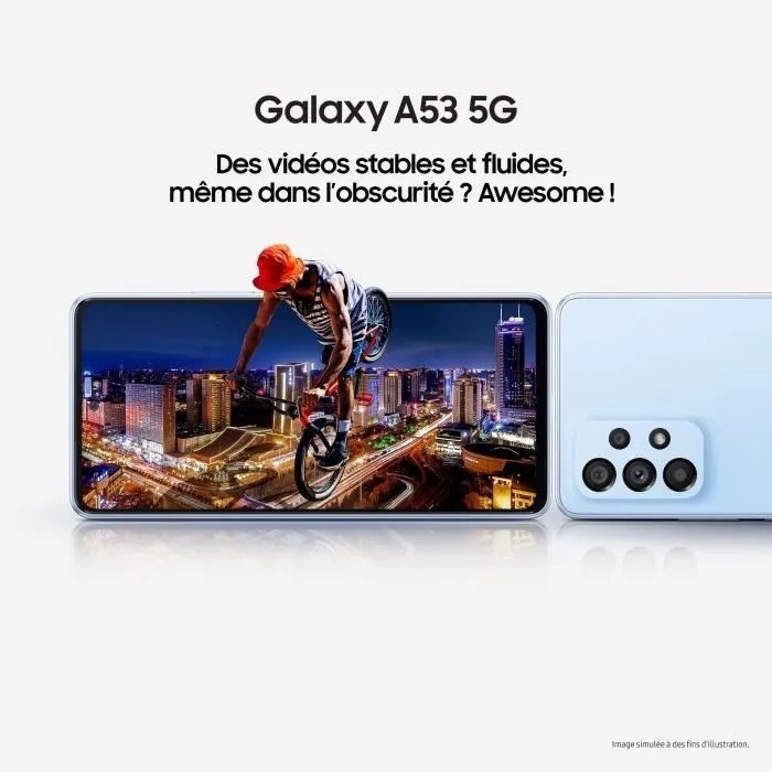 Samsung Galaxy A53 5G 128Go téléphone Android débloqué double SIM noir - 4