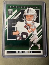 2025 Panini Donruss Elite - Spellbound Brock Bowers #23 Green Raiders NFL