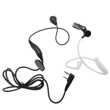 2 Pin Acoustic Tube Headset Two Way Radio Earpiece for BAOFENG Kenwood TH Radio