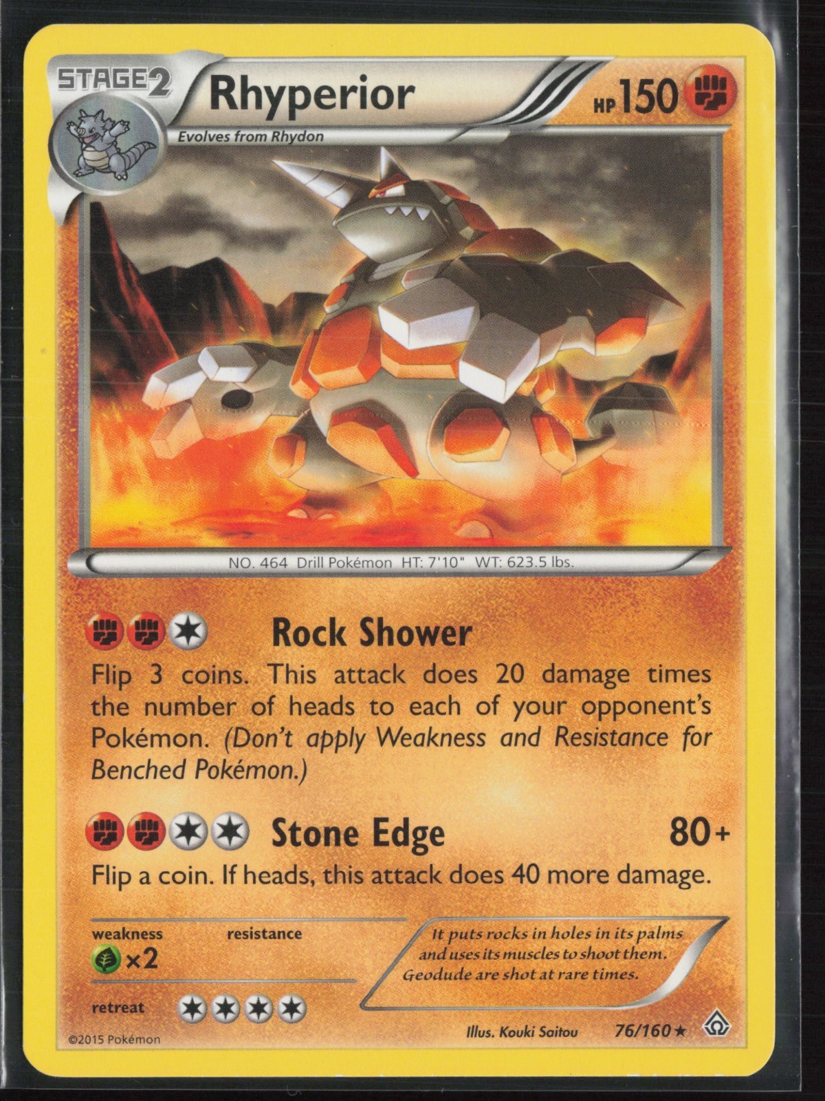 Rhyperior 76/160 - Primal Clash - PTCG - LP