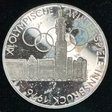1976 Austria 100 Shillings Silver Coin Excellent Proof Condition High Value