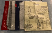 Lot of 6 Urban Outfitters Reusable Cloth Shopping Bags 15 x 18