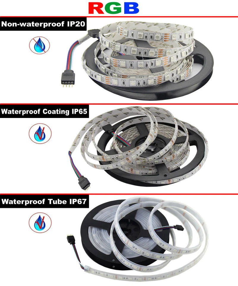 DC12V LED Strip 5M SMD 5050 RGB Waterproof 300LED RGBW RGBWW LED Strips Lights - Image 3 of 4