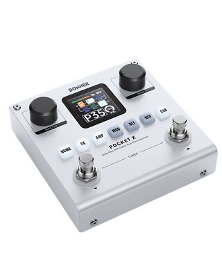 Donner Pocket X Multi Effects Pedal Electric Guitar & Bass AMP Modeler 62 Effect