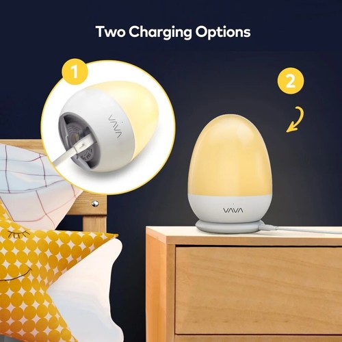 Rechargeable VAVA Night Light with 200 Hours Illumination Timer and Convenient C - Picture 9 of 13