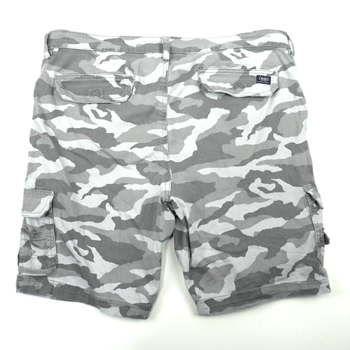 Chaps Cargo Shorts Mens Size 36 Gray Camo Stretch Pockets Outdoors Hiking Walk - Picture 2 of 13