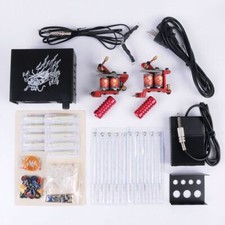 KA Complete Tattoo Tool Kit Pro Professional Double Tattoo Machine For Beginners