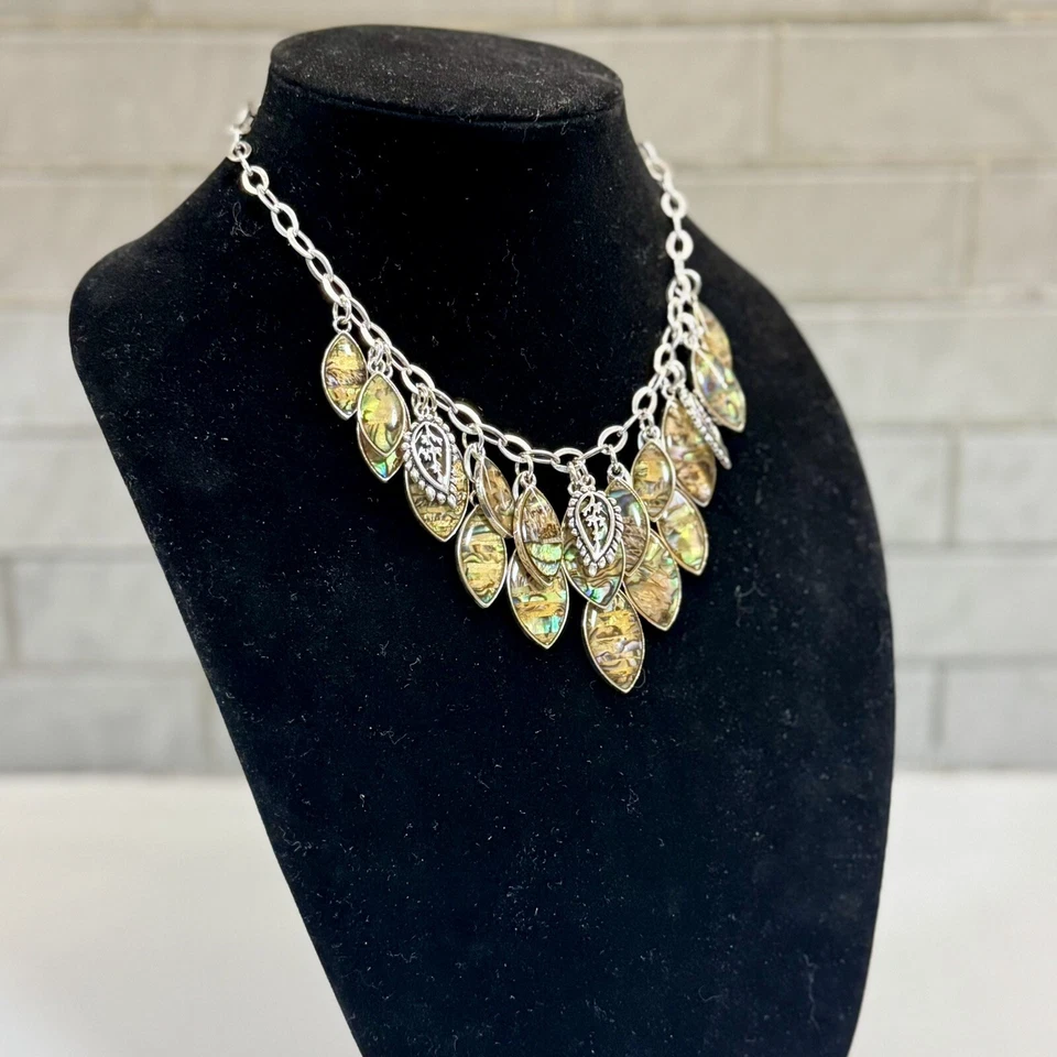 Collar Joyería Premier Designs Monterey Abulón Shell Babero 16-20" Foto 4 de 4