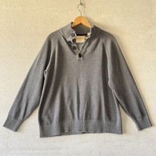 Weatherproof Vintage - Size L - Men  s Long Sleeve Pullover Sweater - Gray