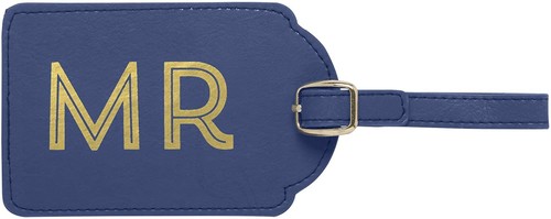 Mr. and Mrs. Luggage Tag Set Wedding Honeymoon Bride and Groom Gift - Picture 3 of 3