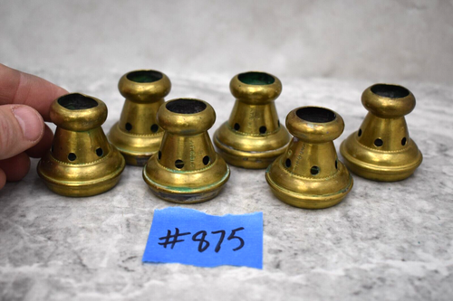 Juego de 6 seguidores de velas de latón vintage para velas de tamaño 3/4" (#875) chalice co. - Imagen 5 de 6