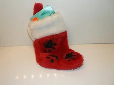 Mini Red Doggy Stocking with Black Doggy Prints