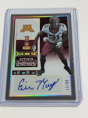 2016 Panini Contenders Draft Picks Bowl Ticket Eric Murray Rookie Auto RC /99
