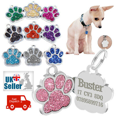 Buy Dog Engraved Tag Personalised Cat ID Name Disc Tags Collar Phone For Lost Pet