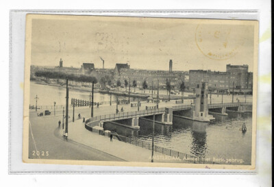 ANSICHTSKARTE-NIEDERLANDE-1941-amsterdam-amstel met berlagebrug
