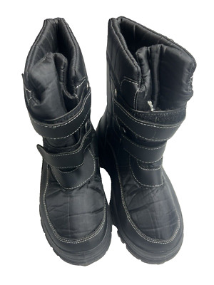 Storm Kidz Snow Boots -Youth Size 4- Black Cold Weather