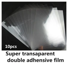 10X Transparent Double Sided Adhesive Film Crystal Clear Mount A4/A3 More Size