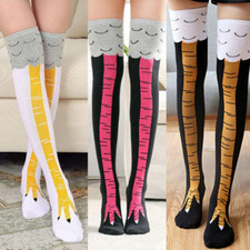Chicken Leg Socks Funny 3D Novelty Chicken Feet Socks Knee-High Stockings