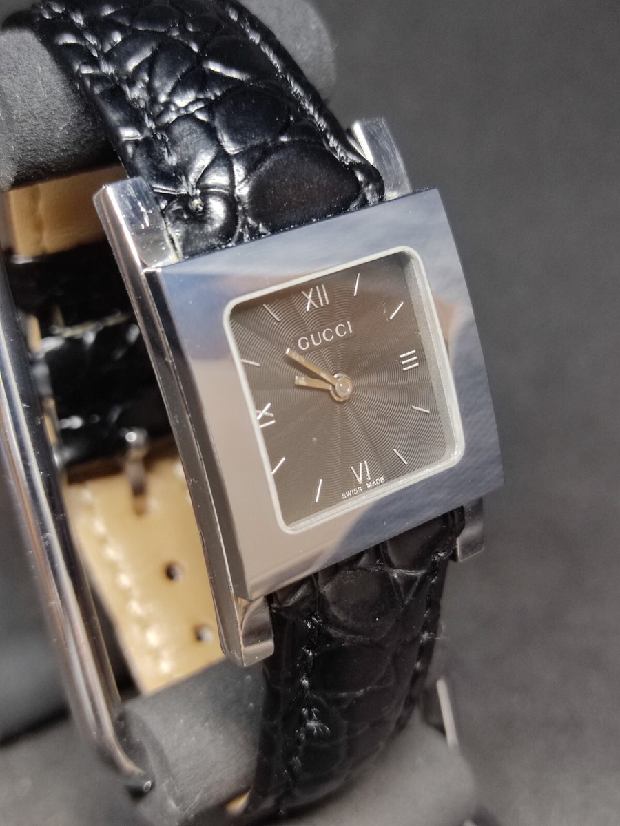 Gucci QZ 7900L Genuine Buckle Black Dial Square Ladies Watch Gucci QZ 7900L Genuine Buckle Black Dial Square Ladies Watch