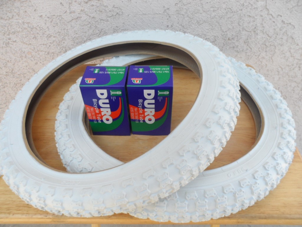New Kids Bicycle Tires and Tubes 16x2.125 Fits 1.75 1.95 Whi