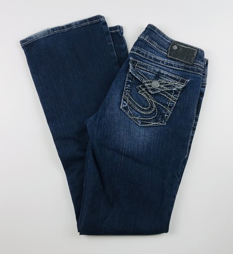 Silver Jeans Suki Surplus 28×32 Pre Owned Blue Jeans Womens - Picture 4 of 11