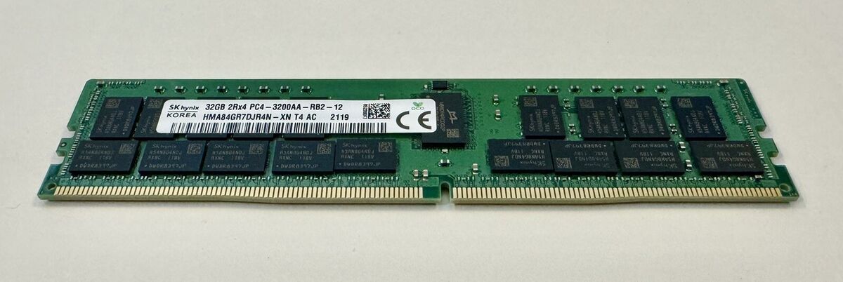 SK Hynix 32GB PC4-3200AA-RB2-12 Memory - HMA84GR7DJR4N-XN T4 SK Hynix 32GB PC4-3200AA-RB2-12 Memory - HMA84GR7DJR4N-XN T4