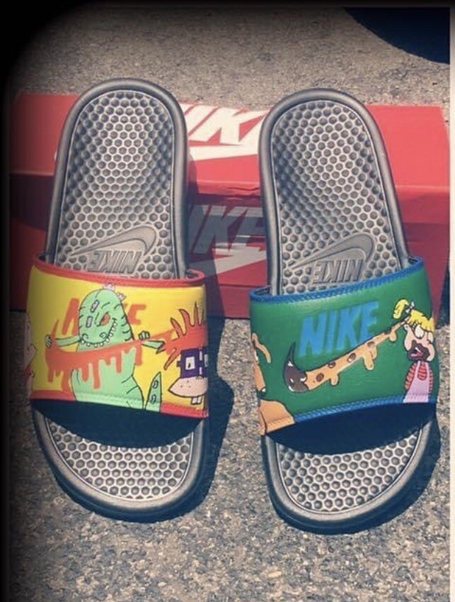 custom nike slides | eBay