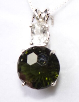 Moldavite Super Nova  Pendant with Phenacite  j3280