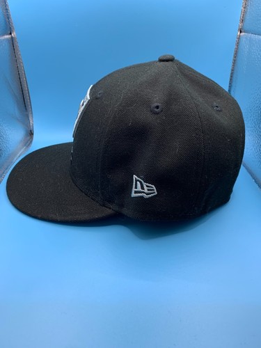 New Era Oakland Raiders NFL Baseball Cap Black Men's Size 7 3/8 59Fifty - 第 3/7 張圖片