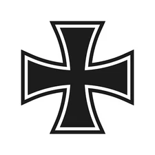 German Cross Iron cross  Vinyl Decal Cross symbol Sticker
