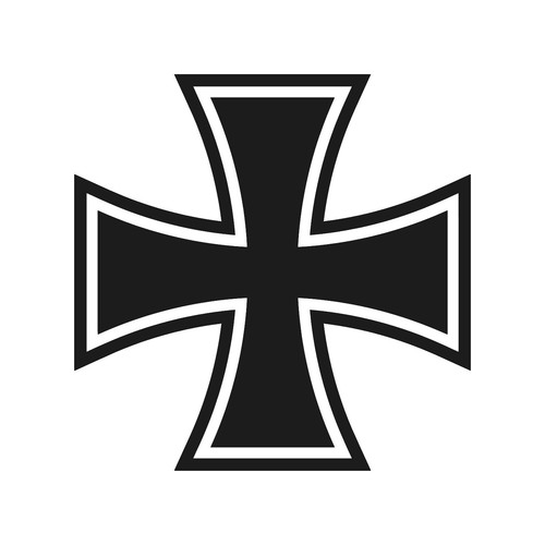 German Cross Iron cross  Vinyl Decal Cross symbol Sticker