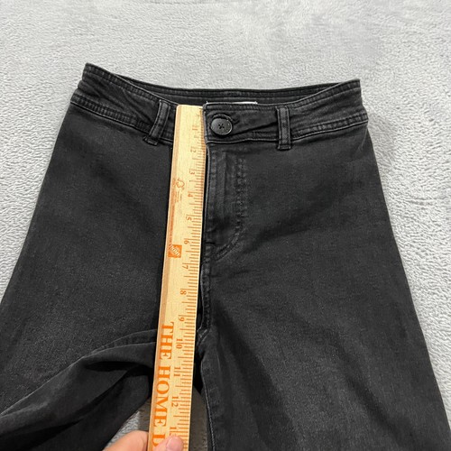 Zara Big Girls Jeans Jeans 13-14 Wide Leg Black Denim Y2K Grunge - Picture 7 of 9