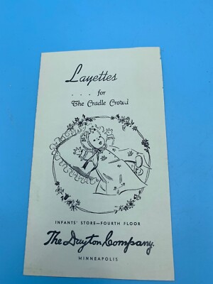 THE DAYTON COMPANY MINNEAPOLIS VNT LAYETTES 2 PAGE BROCHURE CHECK LIST