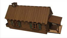 28mm WW2 Russian Log Cabin Painted Terrain House Perfect for Bolt Action