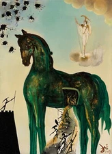 SALVADOR DALI Pin-Up Poster or Canvas Print "Le Cheval de Troie" Trojan Horse