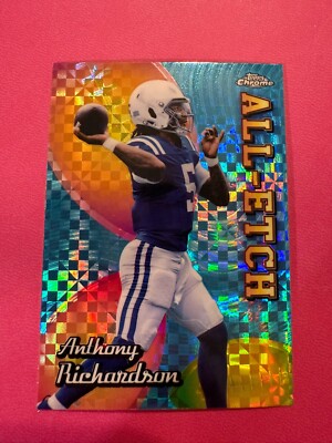 ANTHONY RICHARDSON 2024 Topps Chrome X-FRACTOR All-Etch Insert SP Colts