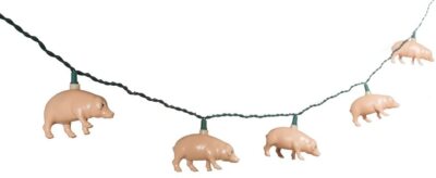 Kurt Adler (#UL4264) UL 10-Light Pink Pig Light Set, 11.5 feet long