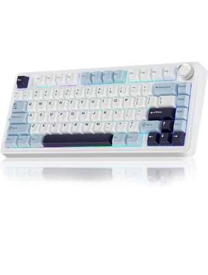 AULA F75 75% Wireless Mechanical Keyboard,Gasket Hot Swappable Custom Keyboard