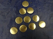 QTY. 10 - 14 GA. (.075) Stainless Steel Disc x 1" Diameter, 304 SS, CIRCLES