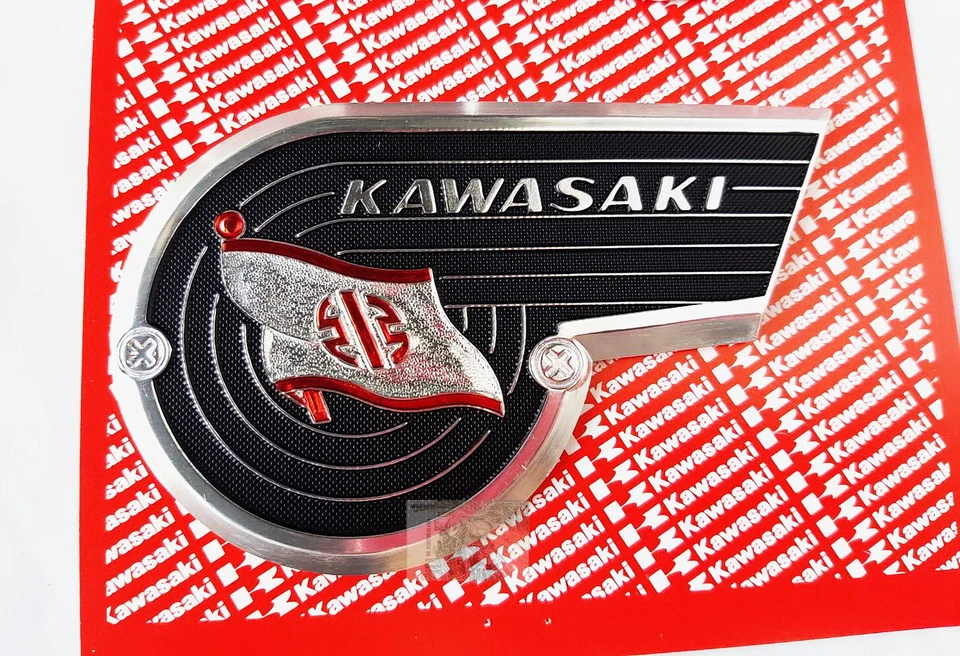 Fuel Tank Emblem L/R FOR Kawasaki A1 A1SS A7 A7SS W1 W2SS C2SS C2TR B1 New - Image 4 of 4