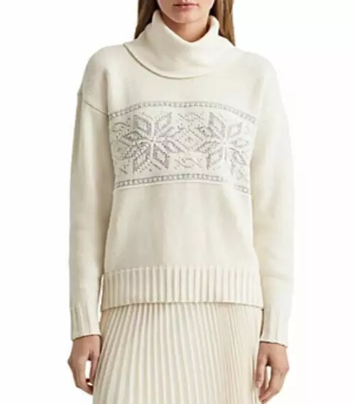 Cream cowl neck sweater clearance women's