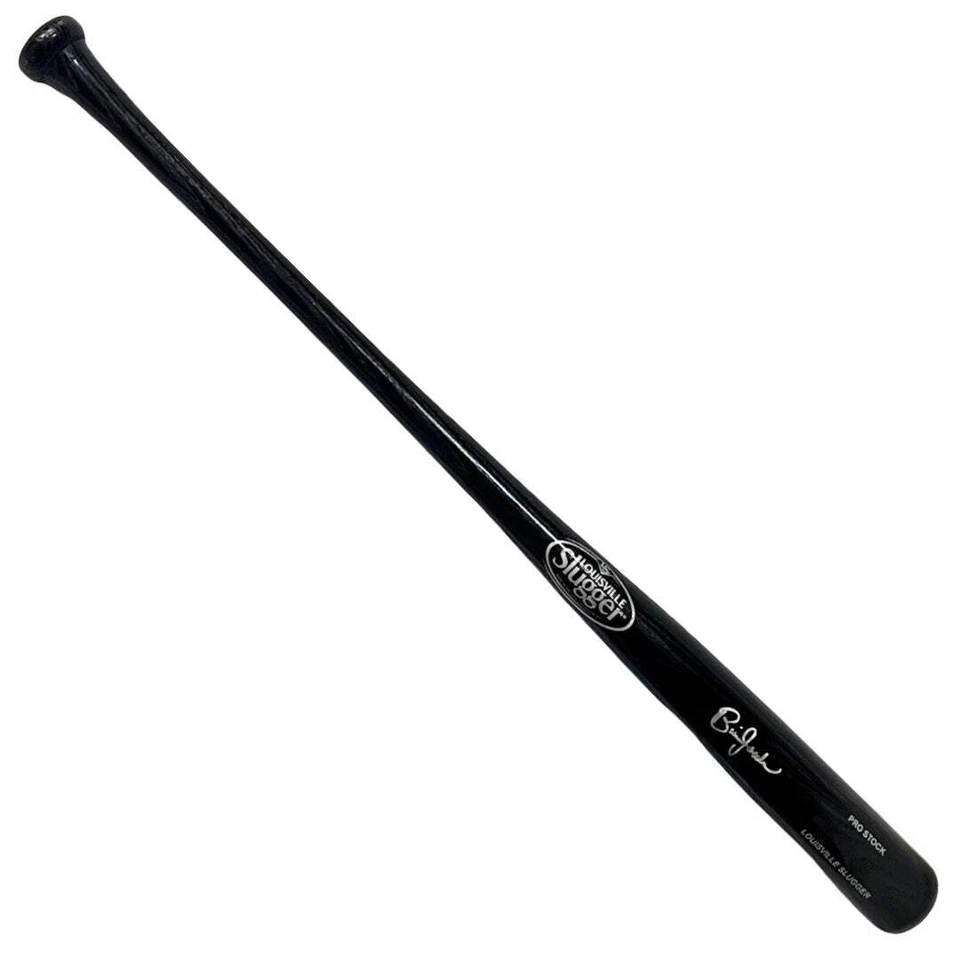 Taco de beisebol preto assinado por Brian Jordan Louisville Slugger oficial da liga principal de beisebol (Beckett) - Imagem 2 de 2